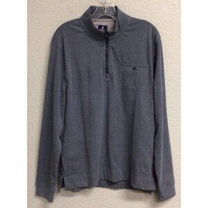 Johnnie O Golf Jacket Mens Size Large Gray Vaughn 1/4 Zip Performance Stretch